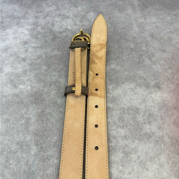 Gucci Interlocking G Brown Leather Belt with Gold Buckle Framed Gg 495128 105/42 - Picture 8 of 9